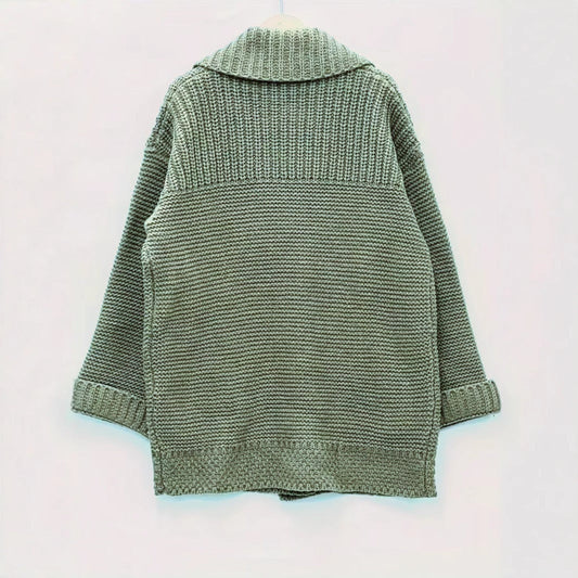 Elegant Polo Collar Plus Size Coat