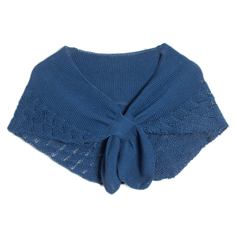 Elegant Wool Blend Hollow Out Scarf & Wrap