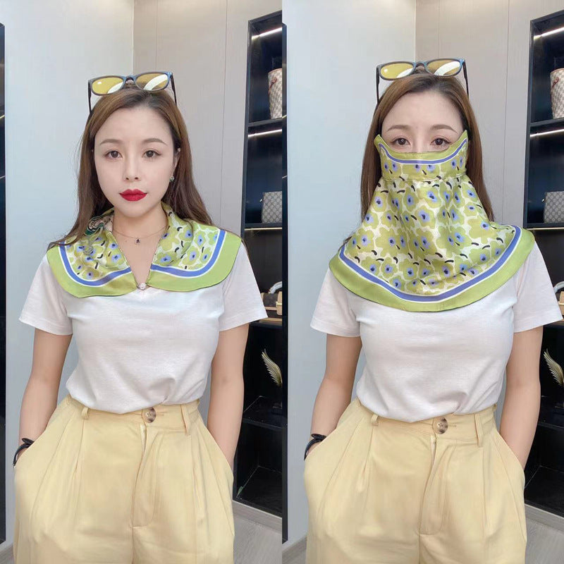 Women's Printed Breathable Summer Sunscreen Face Mask