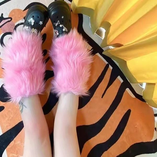 Niche Wear Style Thick Furry Winter Leg Socks