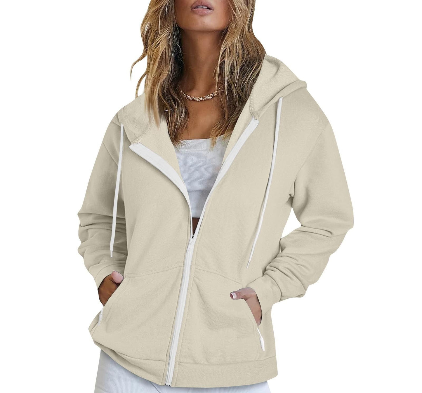 Unisex Sports Full-Zip Hoodie Cardigan
