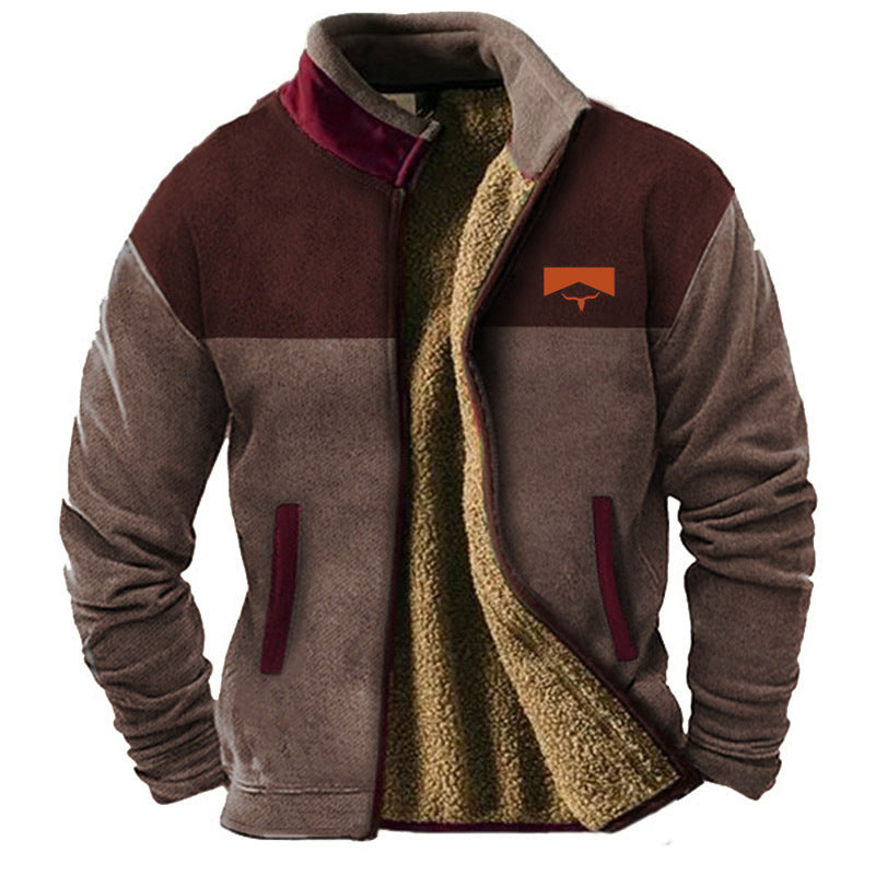 Warm Fleece Jacket Coat for Men | Trendy Cotton Clothes Outerwear