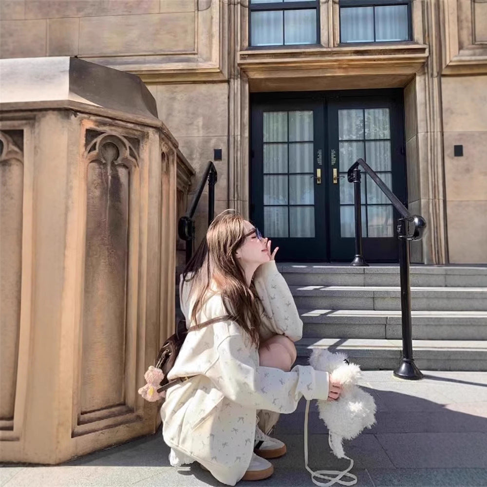 Casual Full-Zip Loose Fit Cardigan for Women