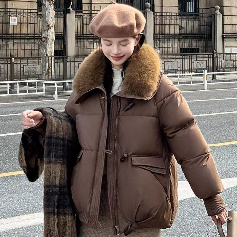 Korean Fashion Loose Lapel Puffer