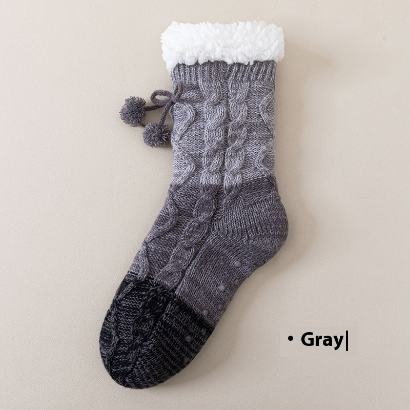 Women's Lambswool Thickened Mid-Calf Non-Slip Floor Socks