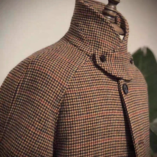 Elegant Retro Wool Coat for Men | Gentleman's Classic Winter Topcoat