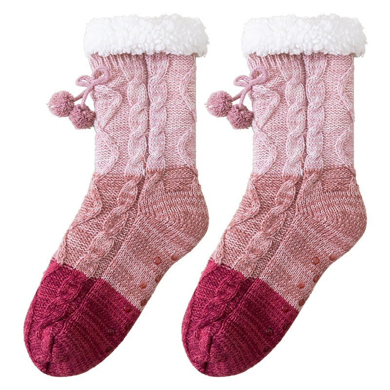 Women's Lambswool Thickened Mid-Calf Non-Slip Floor Socks