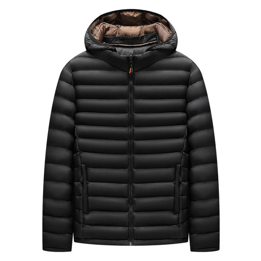Men's Lightweight Down-Padded Jacket | Packable Storage Rib Cuff Winter Coat